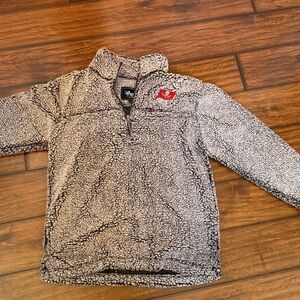 Tampa Bay buccaneers Sherpa Quarter-Zip Pullover with Logo Patch
